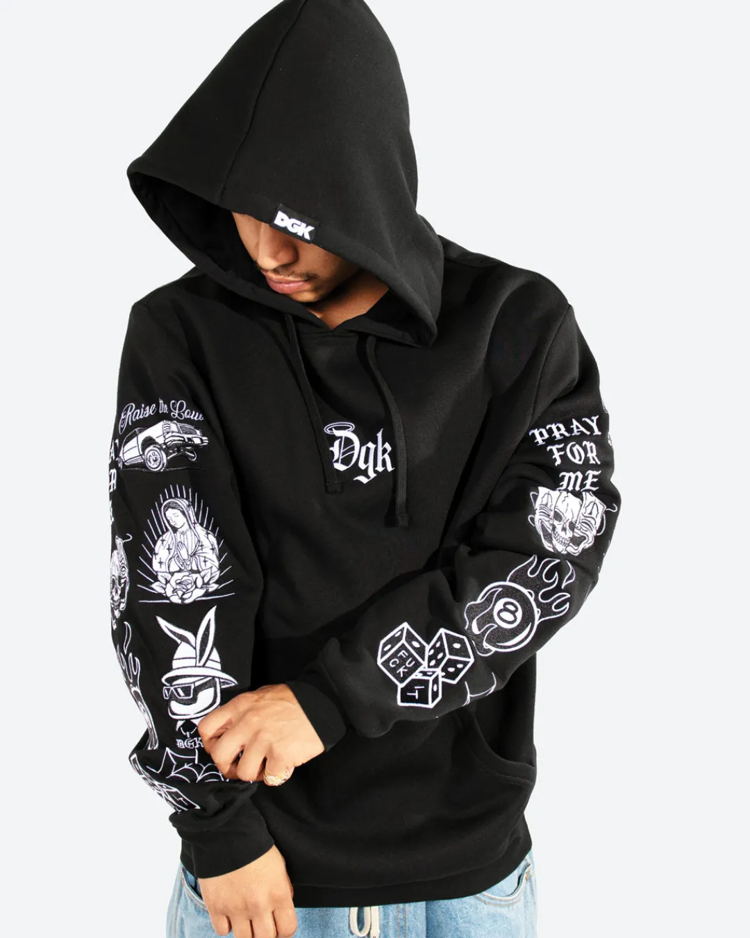 Dirty Ghetto Kids Crazy Life Embroidered Hooded Fleece| Hoodies & Fleece