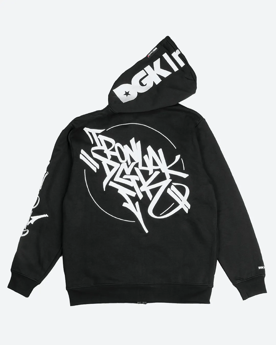 Dirty Ghetto Kids DGK x Ironlak Tag Zip-Up Embroidered Hooded Fleece| Hoodies & Fleece
