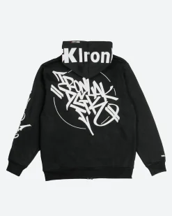 Dirty Ghetto Kids DGK x Ironlak Tag Zip-Up Embroidered Hooded Fleece| Hoodies & Fleece