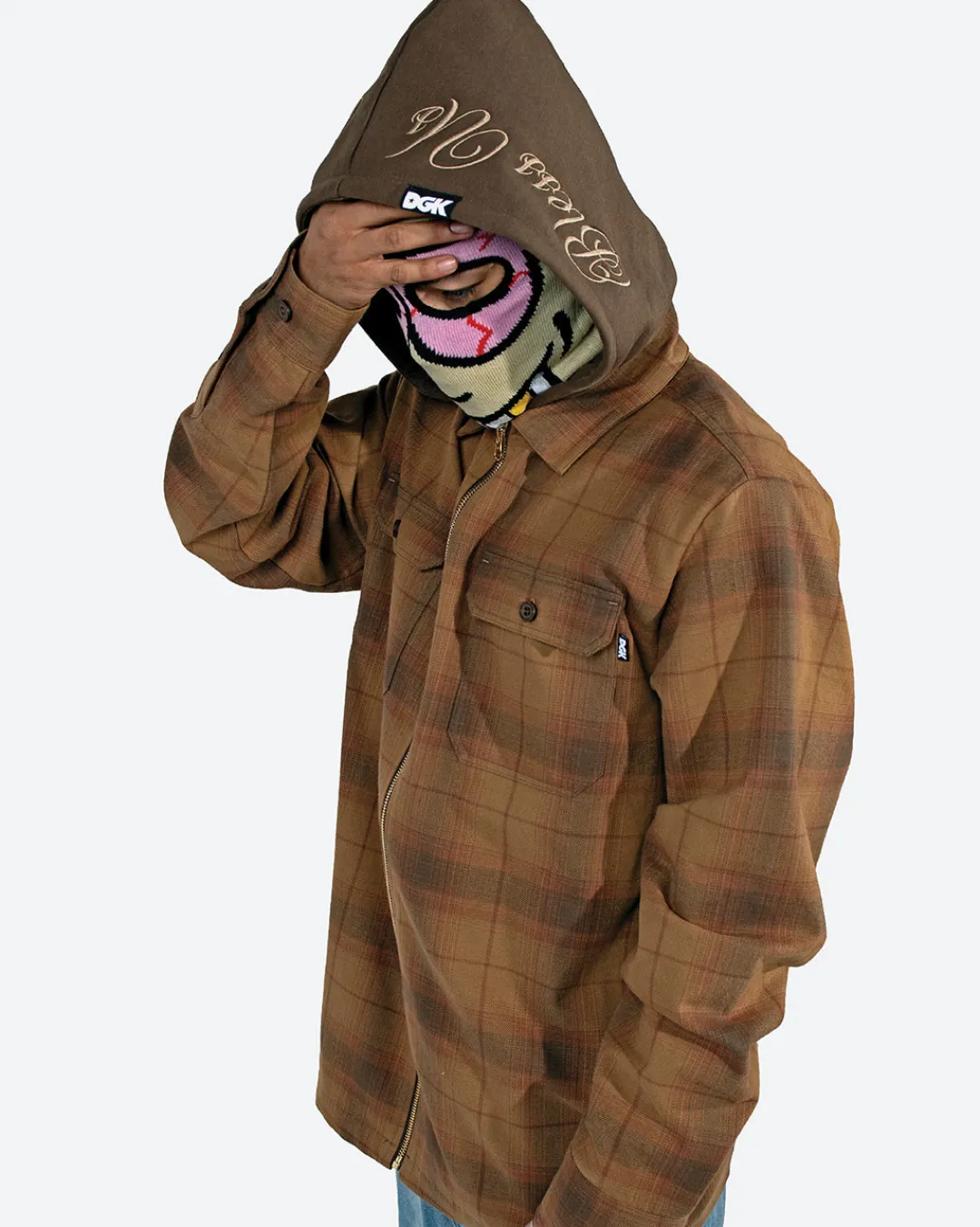 Dirty Ghetto Kids In Chains Embroidered Flannel Shacket| Jackets