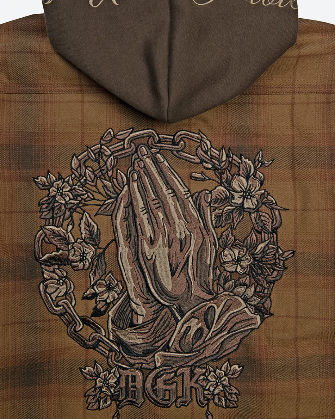 Dirty Ghetto Kids In Chains Embroidered Flannel Shacket| Jackets