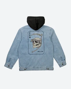 Dirty Ghetto Kids Spade Embroidered Denim Jacket| Jackets